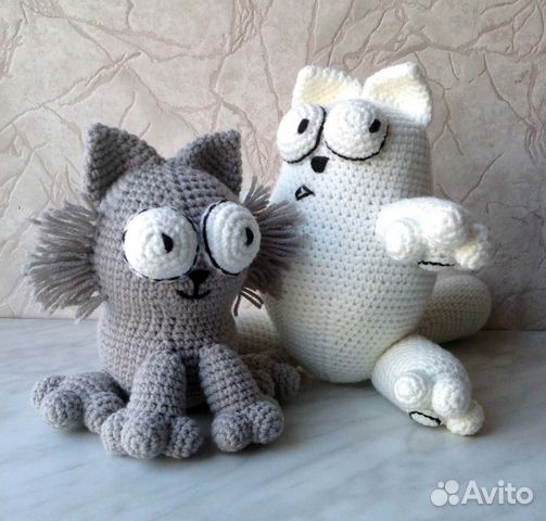 Кот Саймона с Котёнком вязаные