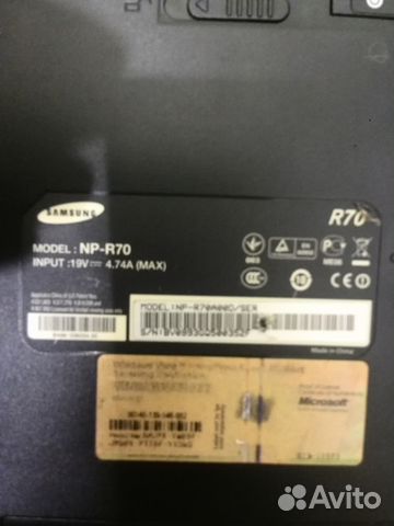 Продам ноутбук SAMSUNG R70