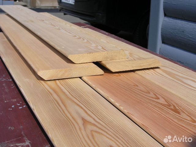 Планкен широкий из Лиственницы сорт bc 165мм,косой