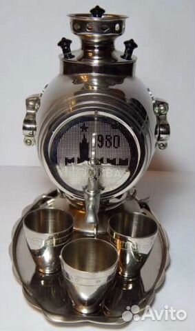 Самовар -бочонок «Москва 1980» Сувенирный