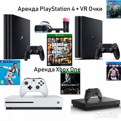 Аренда Ps4/ Прокат PlayStation 4/Xbox One / VR