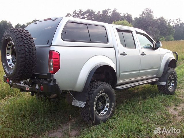 Пороги силовые риф для Nissan Navara D40