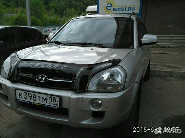 Дефлектор капота (мухабойка) Hyundai Tucson 05-07