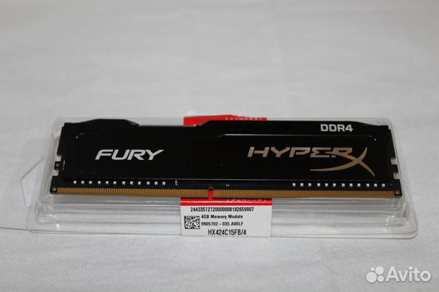 Kingston HyperX Fury DDR4 2400 Mhz HX424C15FB/4