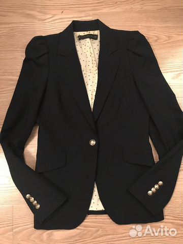 Костюм Zara брюки и пиджак темно-синий