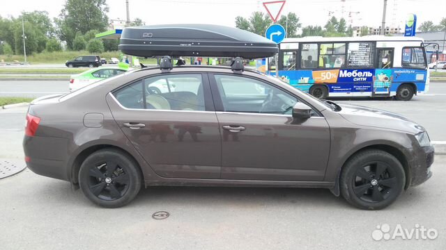 Автобокс Евродеталь Магнум 390 черный карбон чехол