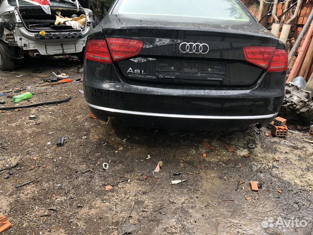 Задний бампер Audi A8 d4 4h Черный Задний бампер Audi A8 d4 4h Черный