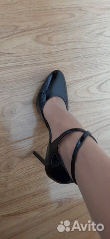 Новые черные лаковые туфли Эконика Новые черные лаковые туфли Эконика