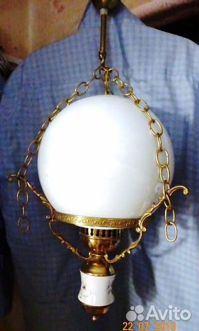 Бронзовая люстра времен СССР