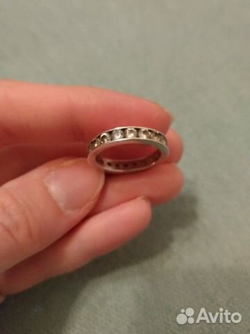 Кольцо серебряное с фианитами 16