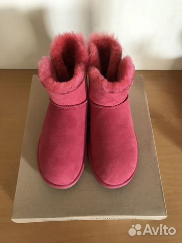 Ugg п/сапоги (коралл) c пуговицей р-р 39 (оригинал