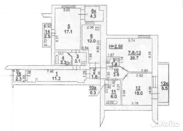 3-к квартира, 103.8 м², 1/14 эт. 3-к квартира, 103.8 м², 1/14 эт.