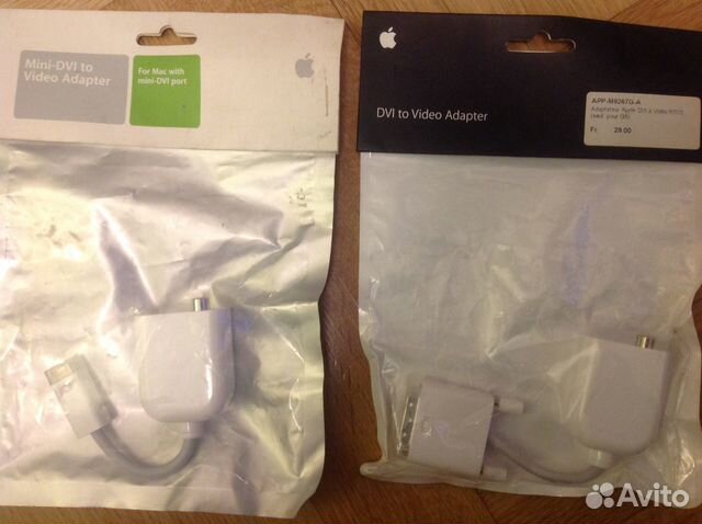 Адаптер Apple mini DVI и DVI на видео