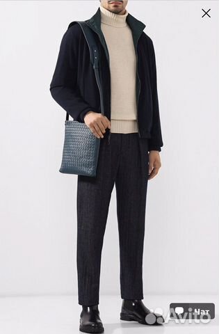 Bottega Veneta Petrol Blue Messenger. Новый