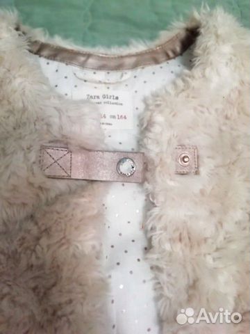 Zara жилет меховой для девушек 164см Zara жилет меховой для девушек 164см