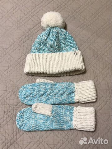 Зимний комплект (шапка, снуд, варежки) новый