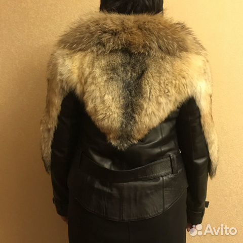 Куртка с лисьим мехом нат.кожа