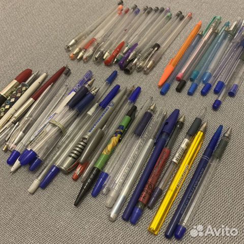 Ручки шариковые и гелевые цена за все без стержня