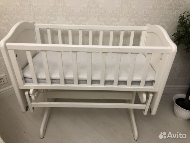 Кроватка колыбель troll из массива с матрасом Кроватка колыбель troll из массива с матрасом