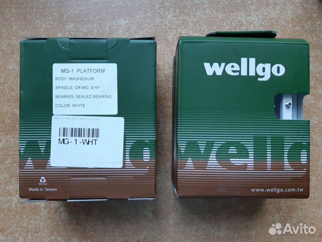 Новые педали Wellgo MG-1 white (промы)