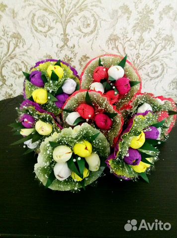 Букет из конфет Тюльпаны. В наличии