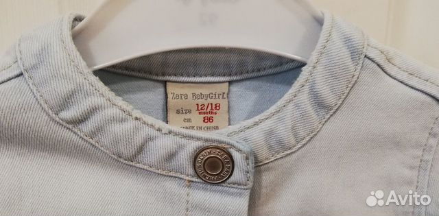 Джинсовая куртка Zara для девочки 1-2 года Джинсовая куртка Zara для девочки 1-2 года