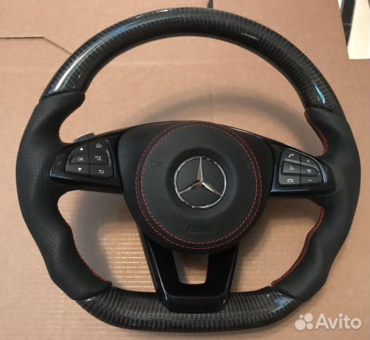 Карбоновый руль с подушкой для Mercedes Benz Карбоновый руль с подушкой для Mercedes Benz