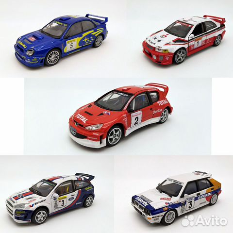 1/43 Lancer, Integra, Impreza, 206, Focus