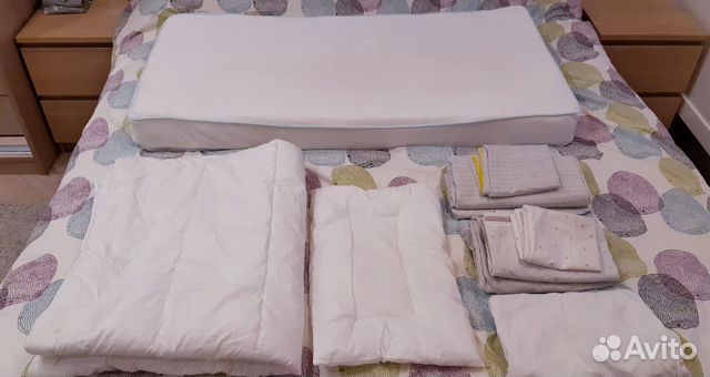 Детская кроватка икеа сундвик + матрас и белье Детская кроватка икеа сундвик + матрас и белье