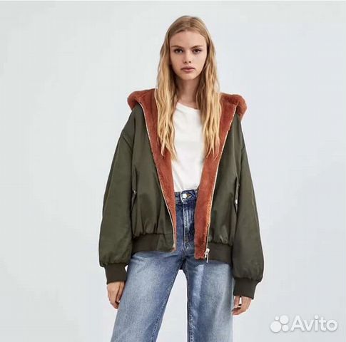 Куртка бомбер Zara двухсторонний