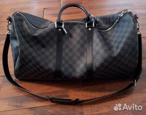 Дорожная Сумка Louis Vuitton Keepall Черная серая
