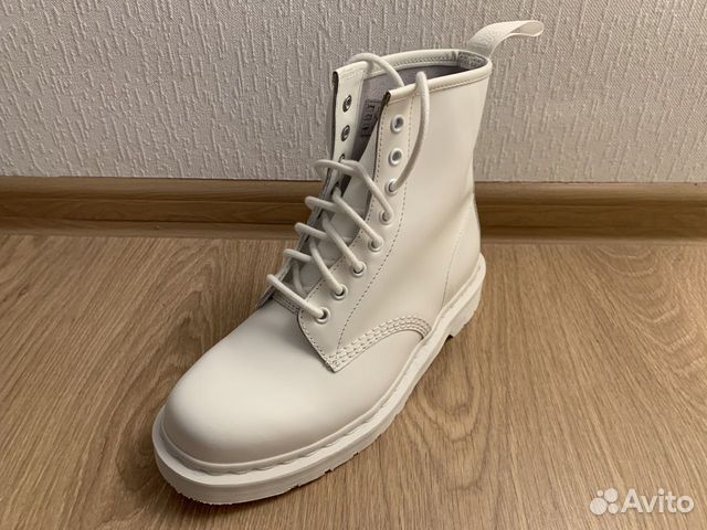 doc martens white mono