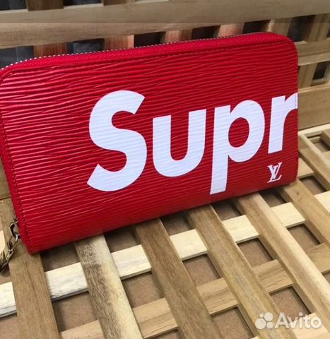 Кошелек Louis Vuitton Supreme Красный LV Суприм