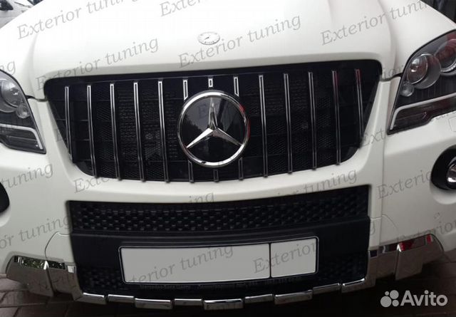 Решетка радиатора GT Mercedes ML 164 хром Решетка радиатора GT Mercedes ML 164 хром