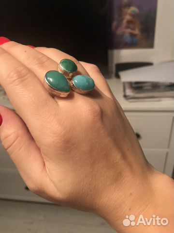 Комплект кольцо и серьги (серебро, малахит, бирюза Комплект кольцо и серьги (серебро, малахит, бирюза