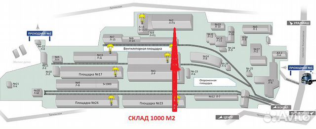Складское помещение, 1000 м² Складское помещение, 1000 м²