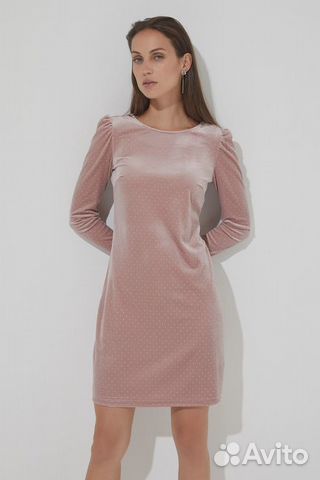 Бархатное платье со стразами zarina