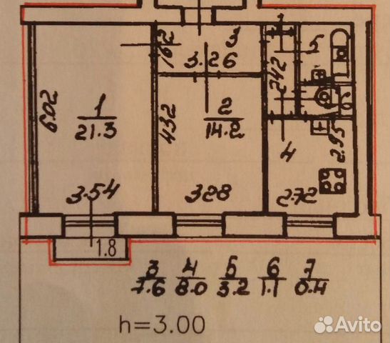 2-к квартира, 55.8 м², 4/5 эт. 2-к квартира, 55.8 м², 4/5 эт.