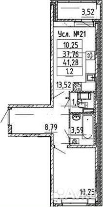 1-к квартира, 41.3 м², 9/20 эт.