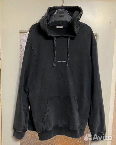 saint laurent archive logo hoodie