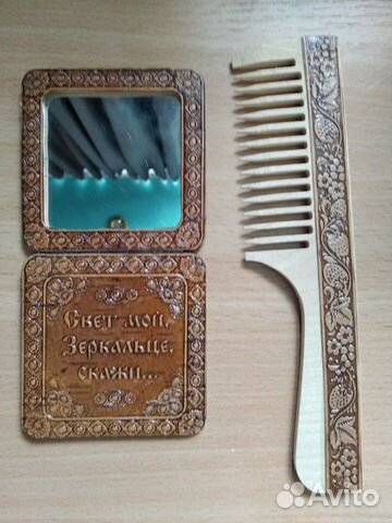 Набор из дерева и бересты с теснением