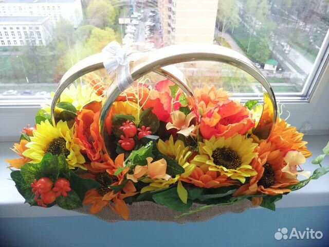 Декор из колец для свадьбы