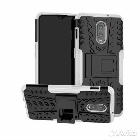 Чехол Armor для OnePlus 6T (черный + белый) Чехол Armor для OnePlus 6T (черный + белый)