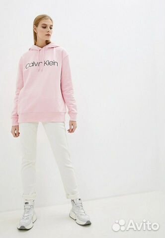 Calvin klein толстовка розовая M / L оверсайз