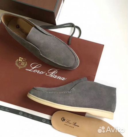 Ботинки Loro Piana Open Walk замшевые без шнуровки