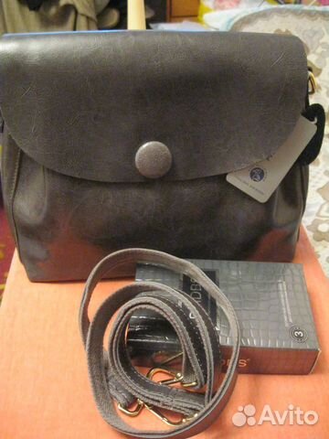 Сумка новая из натур.кожи.Серый цв.Гладкая кожа Сумка новая из натур.кожи.Серый цв.Гладкая кожа