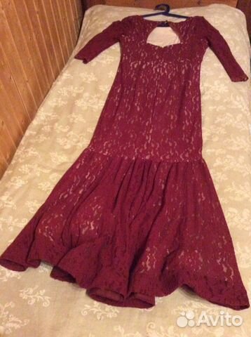 Платье вечернее бордо, ажурное Платье вечернее бордо, ажурное