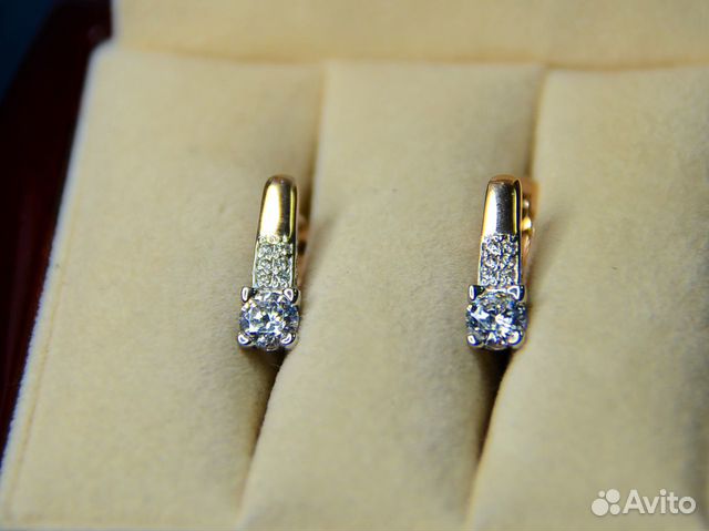 Золотые серьги с Swarovski. Новые Золотые серьги с Swarovski. Новые