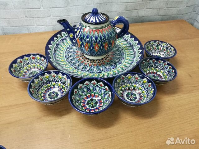 Риштанская керамика (комплект посуды)