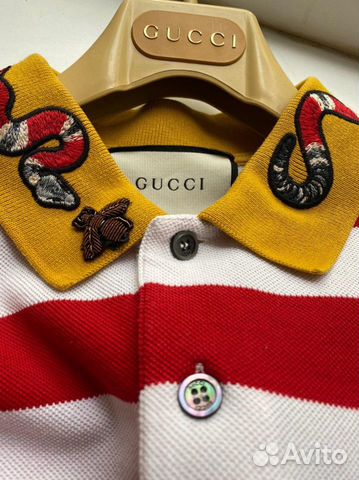 Поло gucci Cotton with Kingsnake embroidery 2017 Поло gucci Cotton with Kingsnake embroidery 2017